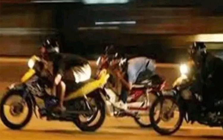 Sekelompok Remaja di Kuala Kapuas Masih Nekat Gelar Balap Liar Dini Hari