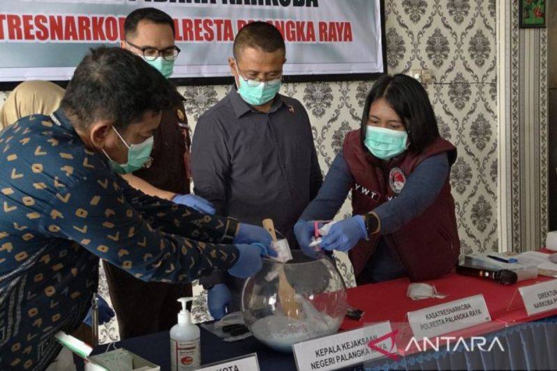 Polresta Palangka Raya Gagalkan Peredaran Ratusan Gram Narkotika