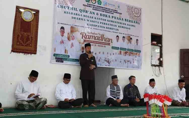 Perkuat Silaturahmi, Wabup Seruyan Hadiri Khotmil Quran dan Buka Puasa Kemenag