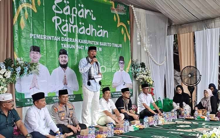 Safari Ramadan di Banyu Landas, Bupati Bartim Tekankan Tiga Pilar Kerukunan
