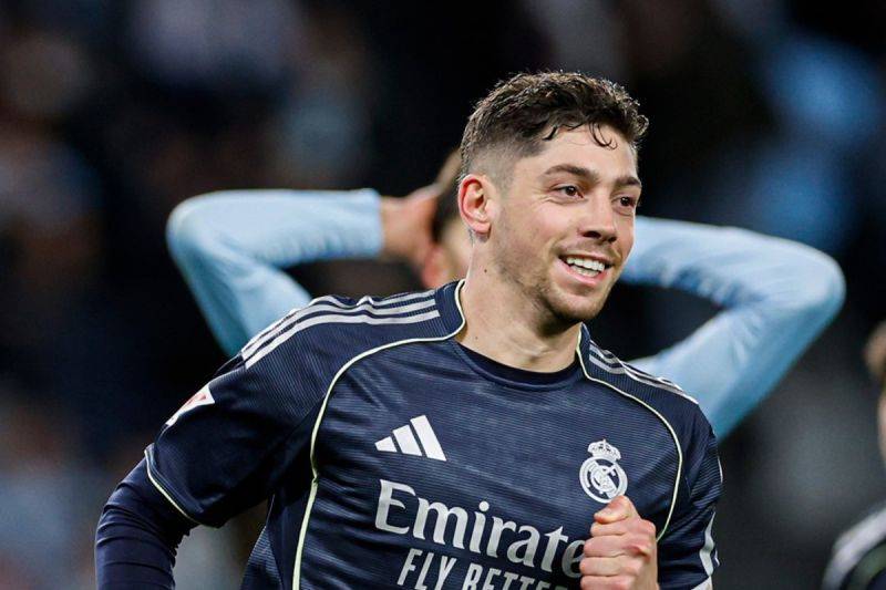 Gol Telat Valverde Antar Real Madrid Menang 2-1 atas Celta Vigo