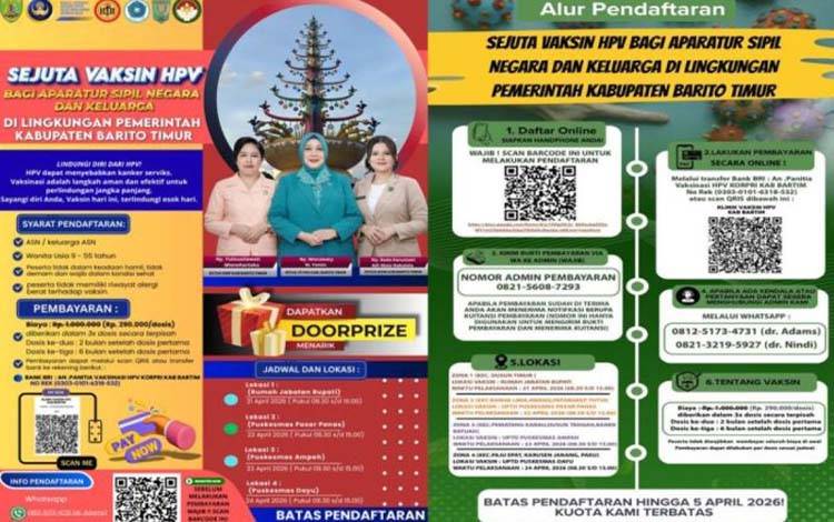 Pemkab Barito Timur Ajak ASN Perempuan Ikuti Vaksinasi HPV Cegah Kanker Serviks