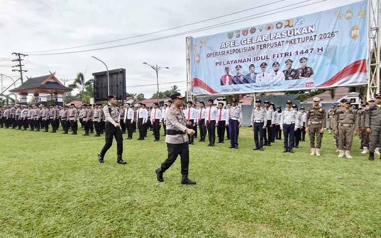Apel Operasi Ketupat Telabang 2026 Digelar, Polres Barito Timur Siap Amankan Idulfitri 1447 H