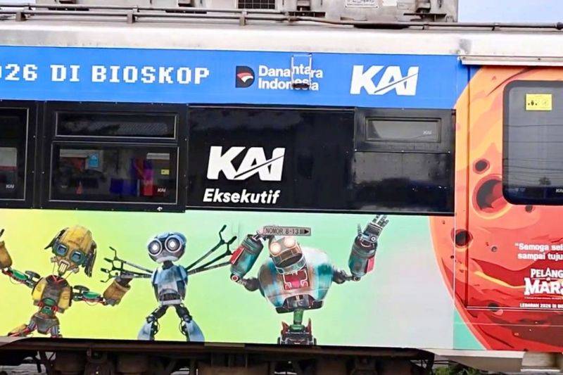 Kemenekraf dan KAI Hadirkan Instalasi Pelangi di Mars di Kereta dan Stasiun Saat Lebaran