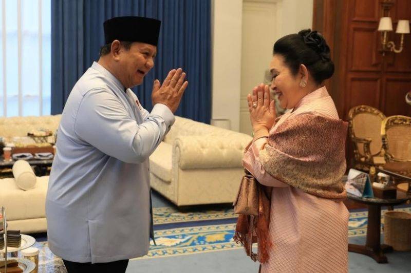 Momen Hangat Prabowo Berlebaran Bersama Titiek Soeharto dan Didit