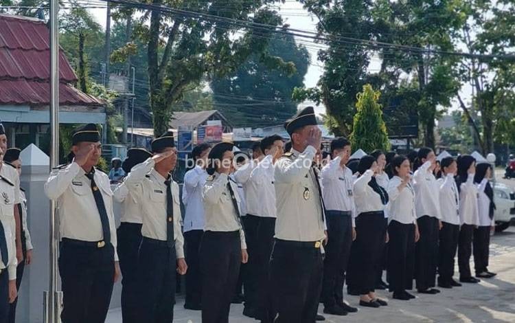 Suasana apel pagi di Bapas Palangka Raya,?Rabu, 25 Maret 2026. (Foto : IST)