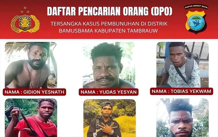 Polisi Buru Tujuh DPO Kasus Pembunuhan