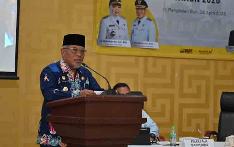 Wabup Suyanto tekankan pentingnya inovasi untuk mendorong pelayanan publik yang berkualitas dalam kegiatan Diseminasi Inovasi Daerah Tahun 2026 yang digelar di Aula Marundau, Kamis, 2 April 2026. (FOTO: IST)?