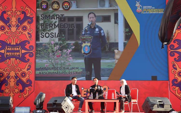Polres Kapuas Ajak Generasi Muda Bijak Bermedia Sosial di Expo Kapuas Bersinar