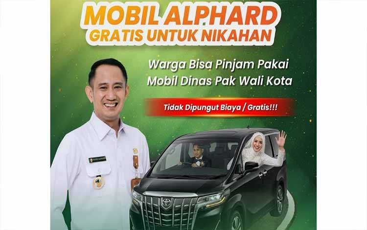 Puluhan Pengantin Sudah Gunakan Fasilitas Mobil Alphard Gratis dari Wali Kota Palangka Raya