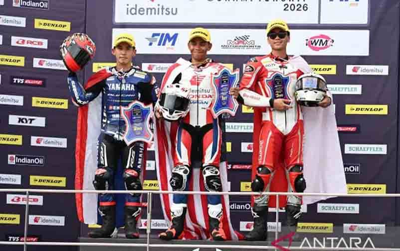 Pembalap Indonesia Herjun Firdaus Raih Podium di Sepang