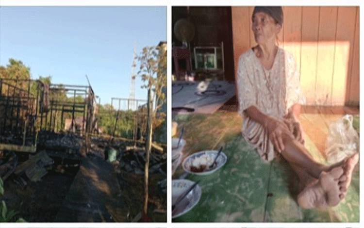 Mbah Surip Lolos dari Maut Kebakaran Rumah di Mendawai Katingan