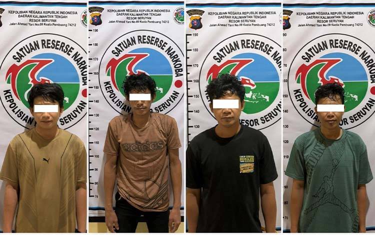 Polres Seruyan Ungkap Peredaran Sabu 66,6 Gram, Empat Terduga Pelaku Diamankan