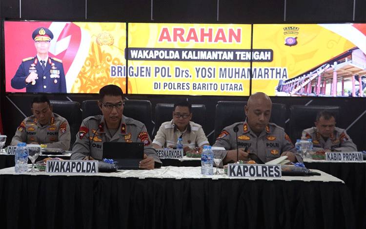 Wakapolda Kalteng Tekankan Empat Poin Utama Kepada Polres Barito Utara