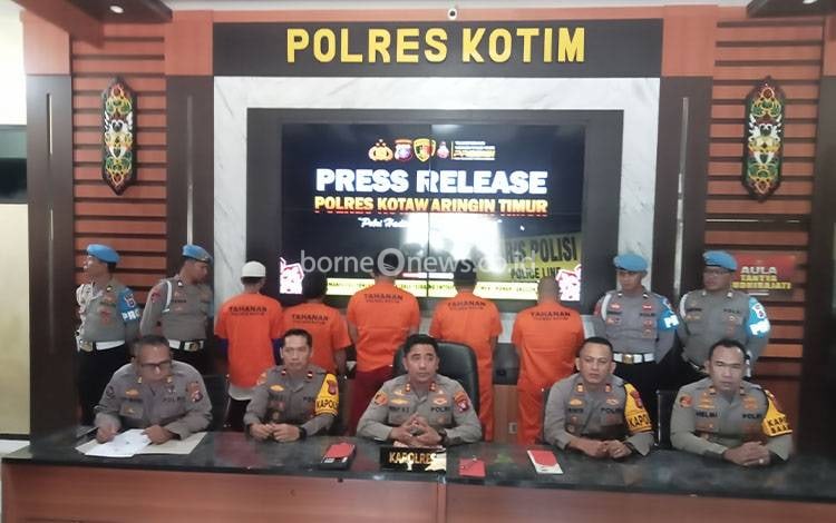 Polres Kotim Ungkap 4 Kasus Curanmor, 5 Tersangka Ada PNS dan Residivis