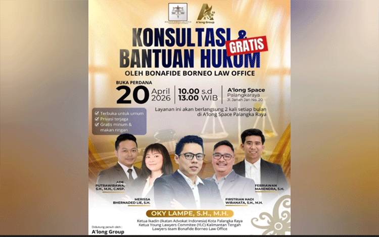 Bonafide Borneo Law Office Hadirkan Layanan Hukum Gratis di Palangka Raya