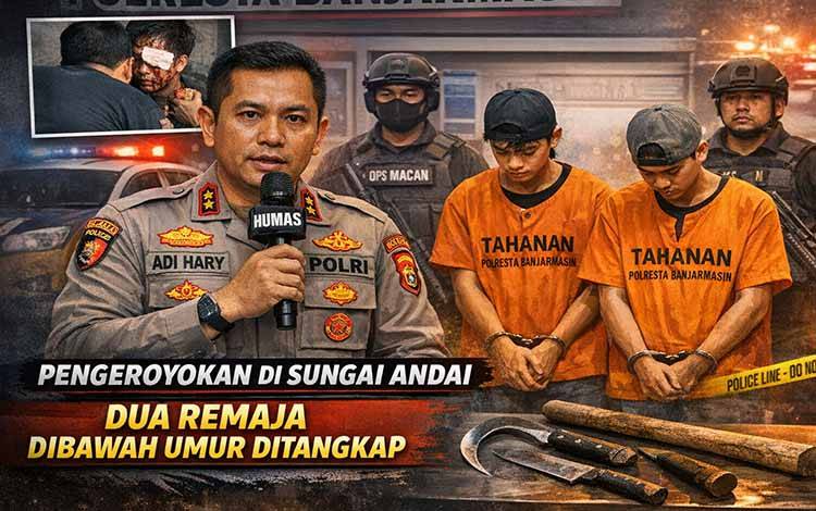 Pengeroyokan di Sungai Andai Terungkap, Tiga Remaja Diamankan Polresta Banjarmasin