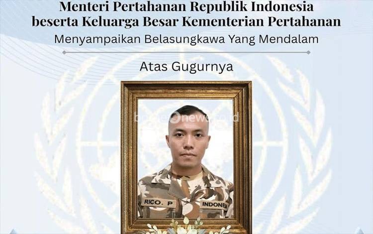 Praka Rico Personel TNI Kedua yang Gugur Diserang Israel pada 29 Maret