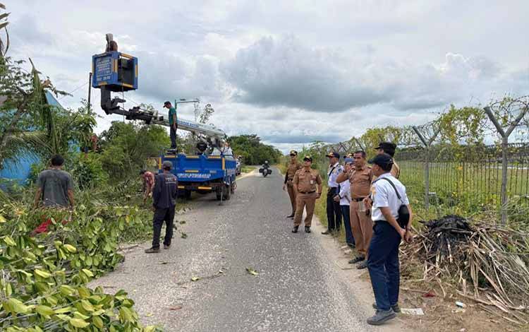 Dishub Kotim Bersihkan Obstacle Bandara H Asan Sampit untuk Keamanan Pendaratan Airbus