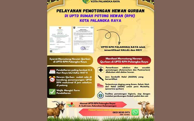Layanan RPH Palangka Raya Jamin Kurban ASUH, Puskeswan Kalampangan Ajak Warga Daftar Lebih Awal