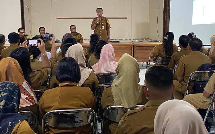 DPMD Barito Selatan Sosialisasi dan Evaluasi Aplikasi Layanan Cloud Siltap Desa