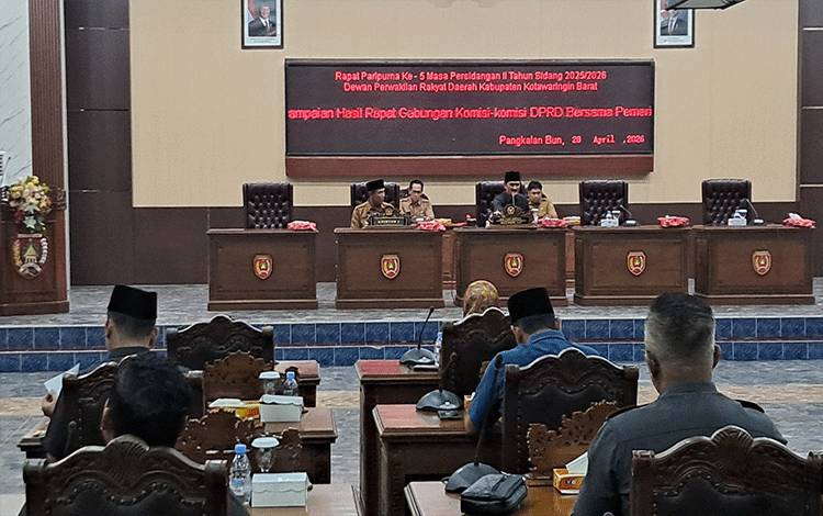 Rapat Paripurna V Masa Persidangan II Tahun Sidang 2025/2026 DPRD Kobar, Selasa, 28 April 2026. (FOTO: IST)