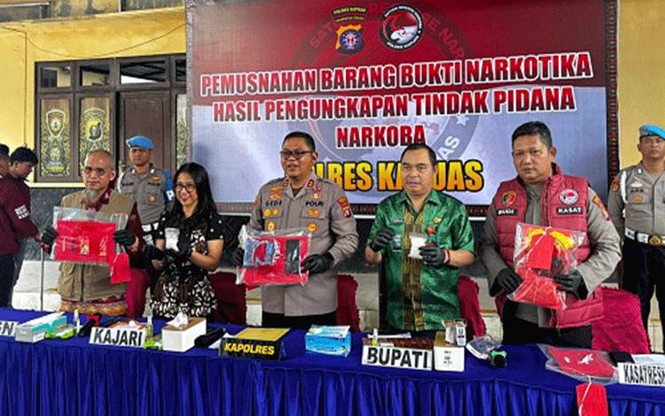 Polres Kapuas Musnahkan 156,07 Gram Sabu, Tegaskan Komitmen Perangi Narkotika