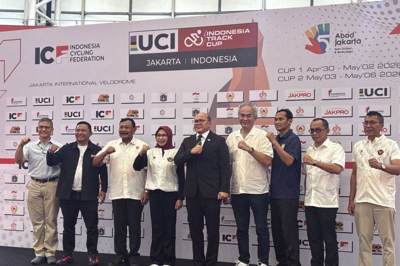Indonesia Cycling Federation bersama Komite Olahraga Nasional Indonesia dan Komite Olimpiade Indonesia membuka Indonesia Track Cup 2026 Jakarta di Jakarta International Velodrome, Sabtu (2/5/2026). ANTARA/Arindra Meodia