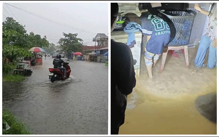 Sejumlah Wilayah di Sampit Dilanda Banjir hingga Air Masuk Rumah Warga