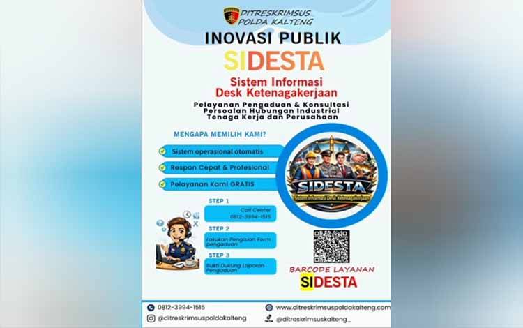 Ditreskrimsus Polda Kalteng Luncurkan SIDESTA, Layanan Digital Aduan dan Konsultasi Ketenagakerjaan