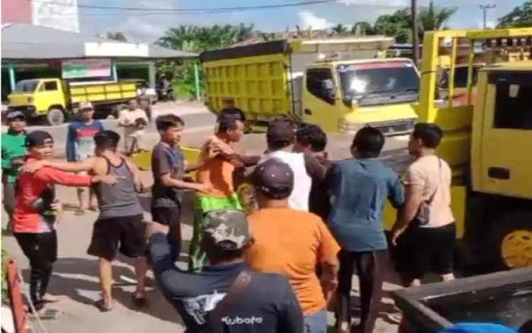 Kejadian keributan di SPBU Samuda Kotim, Rabu, 6 Mei 2026. (FOTO: IST)