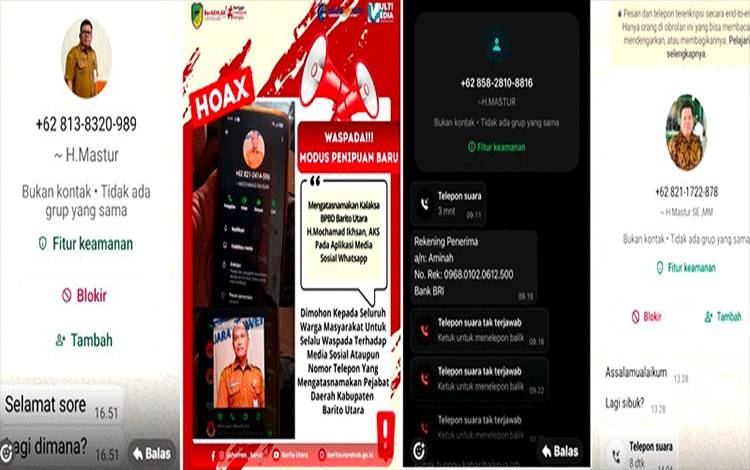 Masyarakat Diminta Waspada Terkait Akun WA Palsu Catut Nama Pejabat Pemkab Barito Utara