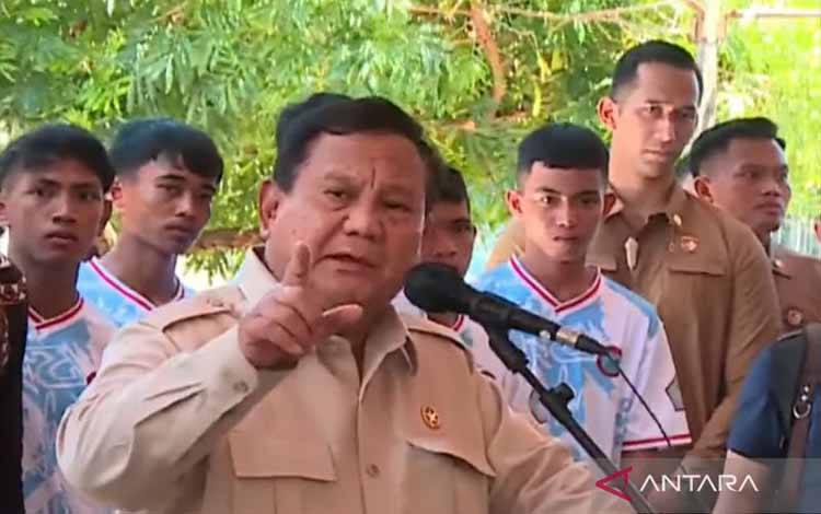 Presiden Prabowo Subianto kunjungan kerja ke Miangas, Kepulauan Talaud, Sulawesi Utara, Sabtu (9/5/2026). (ANTARA/YouTube Sekretariat Presiden)
