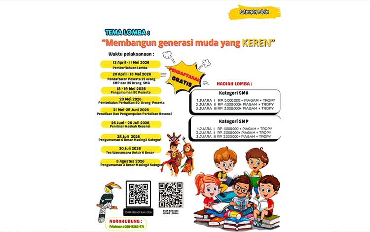 Dispursip Palangka Raya Gelar Lomba Resensi Buku