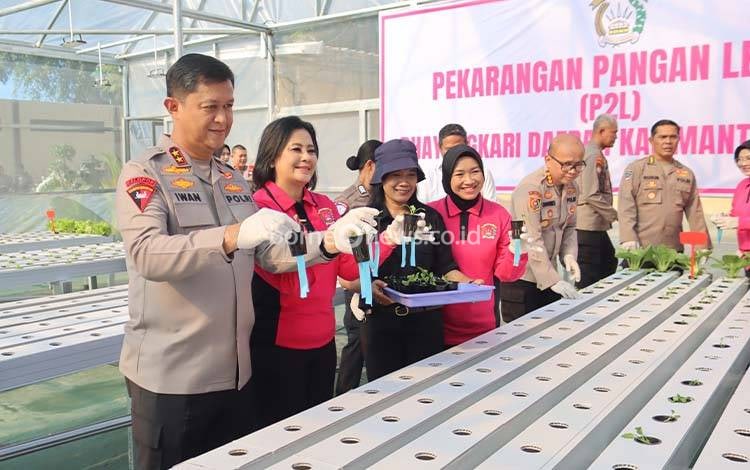 Green House Hidroponik Polda Kalteng Dukung Ketahanan Pangan