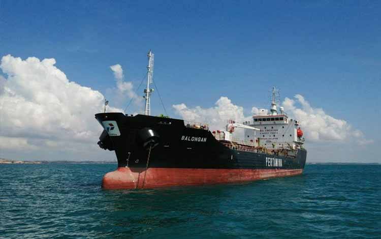 Kapal MT Balongan. (ANTARA/HO-Pertamina Patra Niaga)