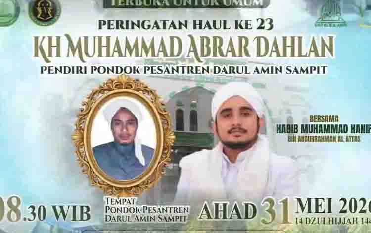 Haul ke-23 KH Muhammad Abrar Dahlan Digelar di Ponpes Darul Amin Kenang Perjuangan Pendidikan Islam di Sampit