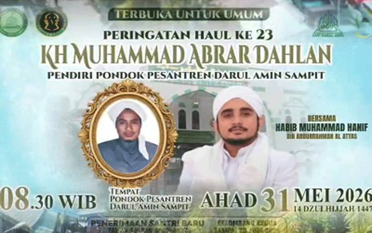Haul Akbar Pendiri Ponpes Darul Amin Sampit dihadiri Habib Hanif Al Attas