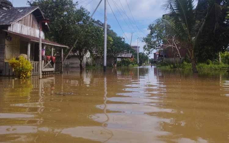70 KK Terdampak Banjir Hingga 1,5 Meter di Desa Sungai Hanya Kotim