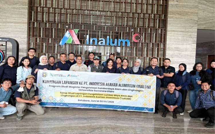 Fieldtrip Program Studi S2 PSL Sekolah Pascasarjana Universitas Sumatera Utara ke PT Indonesia Asahan Aluminium atau INALUM. (FOTO: Istimewa)