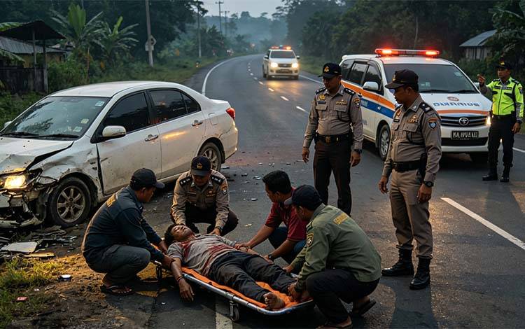 Satlantas Kapuas: Kepedulian Warga Dibutuhkan, Evakuasi Korban Laka Jangan Sembarangan
