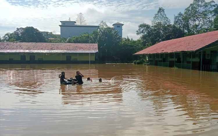 Banjir di Mentaya Hulu, Enam Sekolah di Kotim Terapkan Belajar dari Rumah