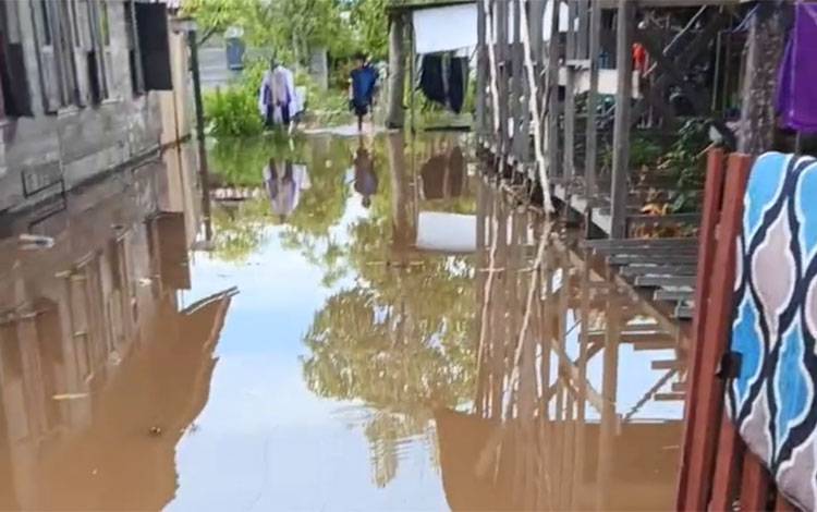 Air Pasang Kepung Permukiman Warga di Kuala Kapuas, Genangan Meninggi Saat Siang Hari