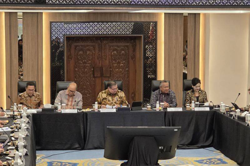 Pemerintah menggelar sosialisasi aturan tata kelola ekspor kepada asosiasi eksportir sumber daya alam di Jakarta, Kamis (21/5/2026) (ANTARA/Bayu Saputra)