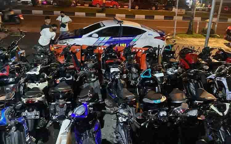Satlantas Polresta Palangka Raya Amankan 36 Motor Hasil Razia Balap Liar