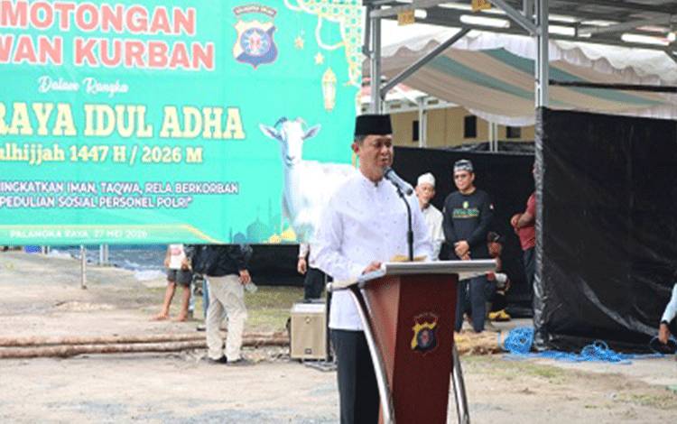 Polda Kalteng Jajaran Berkurban 193 Sapi dan 53 Kambing