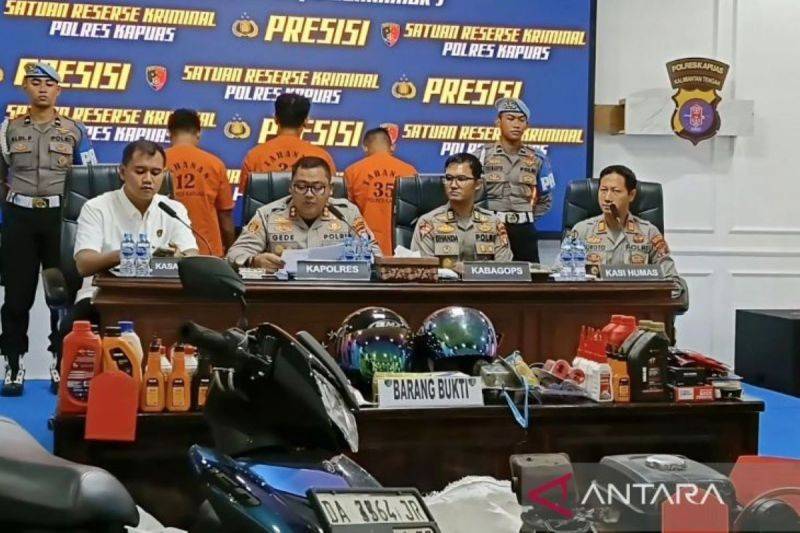 Polres Kapuas Ungkap 12 Kasus Pencurian Selama Awal 2026, Tiga Pelaku Curas Lintas Provinsi Ditangkap