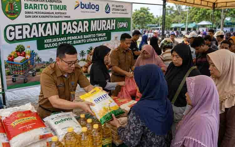 Pasar Murah DisdagkopUKM Bartim Siapkan Ribuan Kilogram Beras dan Ratusan Tabung LPG Subsidi