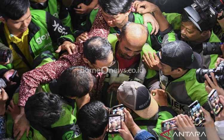 Nadiem Terharu Sopir Ojol Hadir Beri Dukungan Jelang Sidang Pleidoi
