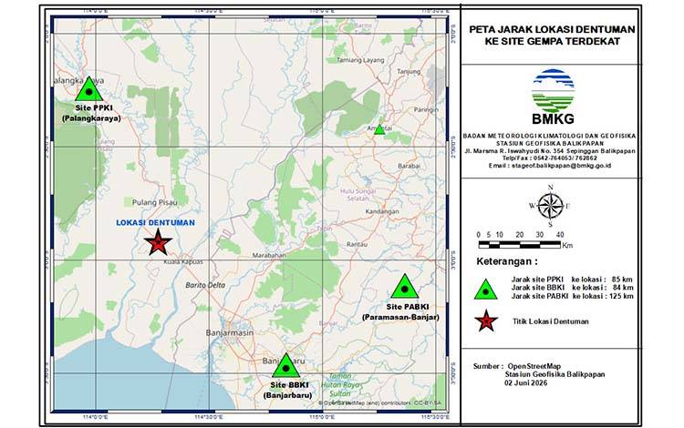 Tiga Dugaan Utama Gugur, Geofisika Balikpapan: Kemungkinan Dentuman Kapuas-Pulang Pisau Terkait Gempa Sangat Kecil